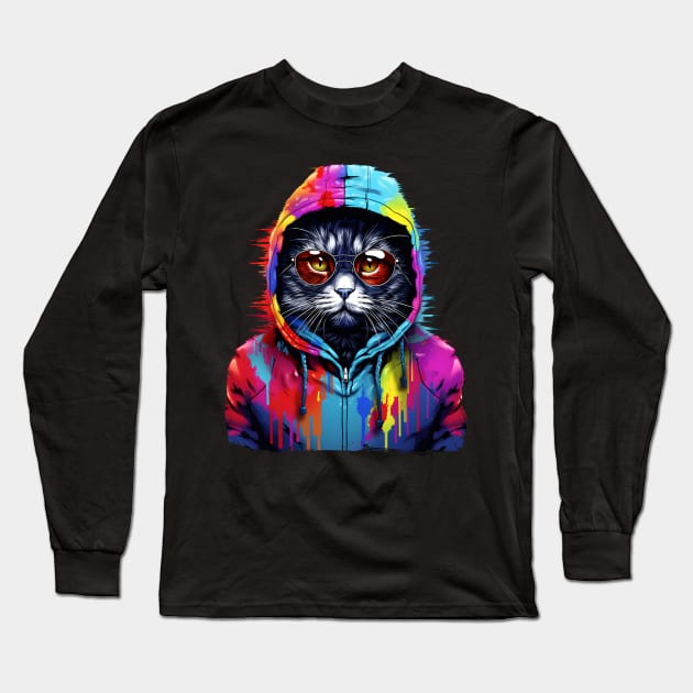 Graffiti Gangsta Cat Long Sleeve T-Shirt by Maison de Kitsch